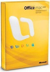 MICROSOFT OFFICE MAC 2008 FOR HOME STUDENT  DVD