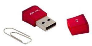 PNY USB STICK 4GB MICRO SLEEK RED