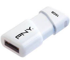 PNY USB STICK 16GB WHITE COMPACT ATT3