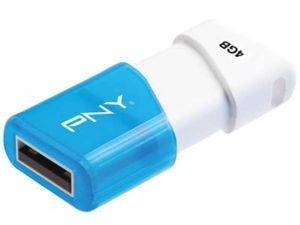 PNY USB STICK 8GB WHITE/BLUE COMPACT ATT3