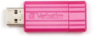 VERBATIM USB 4GB PINSTRIPE HOT PINK