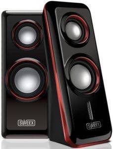 SWEEX 2.0 SPEAKER SET ARENA BLACK RED SWEEX 2.0 SPEAKER SET ARENA BLACK RED