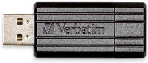 VERBATIM 16GB USB 2.0 DRIVE PINSTRIPE BLACK VERBATIM 16GB USB 2.0 DRIVE PINSTRIPE BLACK
