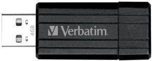 VERBATIM 4GB PINSTRIPE BLACK