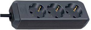 BRENNENSTUHL ECO LINE 3SOCKET BLACK BRENNENSTUHL ECO LINE 3SOCKET BLACK