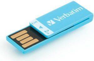 VERBATIM 2GB STORE \'N\' GO CLIP-IT FLASH DRIVE CARIBBEAN BLUE