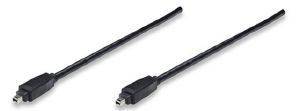 MANHATTAN 323765 FIREWIRE DEVICE CABLE 4-PIN BLACK 1.8M