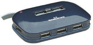 MANHATTAN 161039 HI-SPEED USB 2.0 ULTRA HUB BLUE