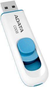 ADATA 8GB C008 CLASSIC SERIES FLASH DRIVE WHITE/BLUE