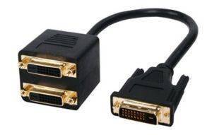 DUAL DVI-D TO 2XDVI-I M/F SPLITTER CABLE