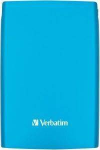VERBATIM 500GB STORE \'N\' GO USB 2.0 PORTABLE HARD DRIVE CARIBBEAN BLUE