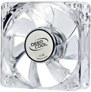 DEEPCOOL XFAN 80L/Y 80MM TRANSPARENT FAN WITH YELLOW LED