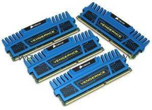 CORSAIR CMZ16GX3M4A1600C9B VENGEANCE 16GB (4X4GB) PC3-12800 QUAD CHANNEL KIT BLUE CORSAIR CMZ16GX3M4A1600C9B VENGEANCE 16GB (4X4GB) PC3-12800 QUAD CHANNEL KIT BLUE