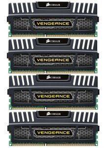 CORSAIR CMZ32GX3M4X1600C10 VENGEANCE XMP 32GB (4X8GB) PC3-12800 QUAD CHANNEL KIT BLACK