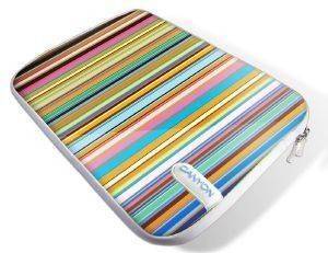 CANYON CNL-NB10S 10\'\' NOTEBOOK SLEEVE WITH COLORFUL STRIPES PATTERN CANYON CNL-NB10S 10\'\' NOTEBOOK SLEEVE WITH COLORFUL STRIPES PATTERN
