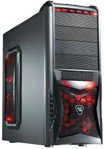 MS-TECH CA-0280 PRO X FURIOUS LONGHORN GUNMETAL WITH RED LED FANS