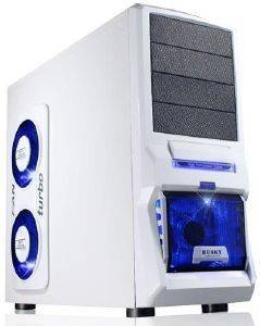 MS-TECH CA-0300 HUSKY NG WHITE WITH BLUE LED FANS