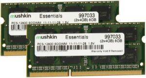MUSHKIN 997033 DIMM 8GB DDR3-1600 DUAL ESSENTIALS SERIES
