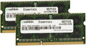 MUSHKIN 997033 DIMM 8GB DDR3-1600 DUAL ESSENTIALS SERIES MUSHKIN 997033 DIMM 8GB DDR3-1600 DUAL ESSENTIALS SERIES