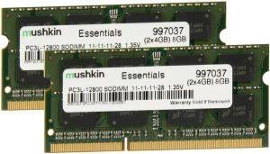 MUSHKIN 997037 SO-DIMM 8GB DDR3-1600 DUAL ESSENTIALS SERIES