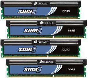 CORSAIR CMX32GX3M4A1600C11 XMS3 32GB (4X8GB) PC3-12800 QUAD CHANNEL KIT BLACK CORSAIR CMX32GX3M4A1600C11 XMS3 32GB (4X8GB) PC3-12800 QUAD CHANNEL KIT BLACK