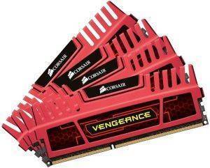 CORSAIR CMZ16GX3M4A2133C9R VENGEANCE RED 16GB (4X4GB) DDR3 2133MΗΖ PC3-17066 QUAD CHANNEL KIT CORSAIR CMZ16GX3M4A2133C9R VENGEANCE RED 16GB (4X4GB) DDR3 2133MΗΖ PC3-17066 QUAD CHANNEL KIT