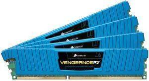 CORSAIR CML32GX3M4A1600C10B VENGEANCE LP BLUE 32GB (4X8GB) DDR3 1600M PC3-12800 QUAD CHANNEL KIT