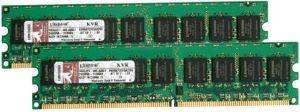 KINGSTON KVR667D2E5K2/2G 2GB (2X1GB) DDR2 PC2-5300 667MHZ CL5 VALUE RAM DUAL CHANNEL KIT