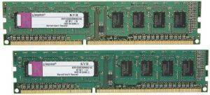 KINGSTON KVR1333D3S8N9K2/4G 4GB (2X2GB) DDR3 PC3-10600 1333MHZ CL9 VALUE RAM DUAL CHANNEL KIT
