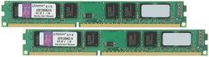 KINGSTON KVR13N9K2/16 16GB (2X8GB) DDR3 PC3-10600 1333MHZ CL9 VALUE RAM DUAL CHANNEL KIT