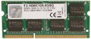 G.SKILL F3-1600C10S-8GSQ 8GB SO-DIMM DDR3 PC3-12800 1600MHZ G.SKILL F3-1600C10S-8GSQ 8GB SO-DIMM DDR3 PC3-12800 1600MHZ