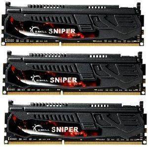 G.SKILL F3-12800CL9T-12GBSR 12GB (3X4GB) DDR3 PC3-12800 1600MHZ SNIPER TRIPLE CHANNEL KIT