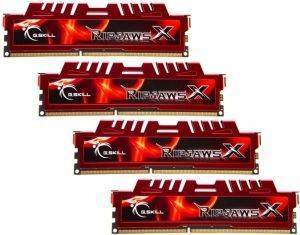 G.SKILL F3-12800CL10Q-32GBXL 32GB (4X8GB) DDR3 PC3-12800 1600MHZ RIPJAWSX QUAD CHANNEL KIT G.SKILL F3-12800CL10Q-32GBXL 32GB (4X8GB) DDR3 PC3-12800 1600MHZ RIPJAWSX QUAD CHANNEL KIT