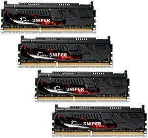 G.SKILL F3-1600C9Q-32GSR 32GB (4X8GB) DDR3 PC3-12800 1600MHZ SNIPER QUAD CHANNEL KIT