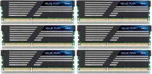 GEIL GVP312GB1600C9HC 12GB (6X2GB) DDR3 PC3-12800 1600MHZ VALUE PLUS HEXA CHANNEL KIT