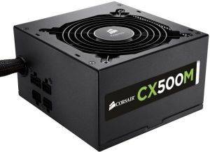 CORSAIR CX SERIES MODULAR CX500M ATX POWER SUPPLY - 500W 80 PLUS BRONZE CERTIFIED MODULAR PSU