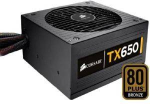 CORSAIR TX SERIES TX650 - 80 PLUS BRONZE CERTIFIED 650W HIGH PERFORMANCE POWER SUPPLY