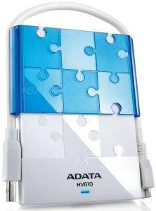 ADATA DASHDRIVE HV610 2.5\'\' EXTERNAL HDD 500GB USB3.0 WHITE/BLUE ADATA DASHDRIVE HV610 2.5\'\' EXTERNAL HDD 500GB USB3.0 WHITE/BLUE