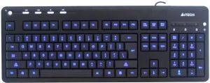 A4TECH KD-126-1 X-SLIM LED BLUE BACKLIGHT KEYBOARD USB US LAYOUT