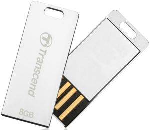 TRANSCEND TS8GJFT3S JETFLASH T3S 8GB USB 2.0 FLASH DRIVE METAL SILVER