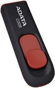 ADATA CLASSIC C008 4GB USB2.0 FLASH DRIVE BLACK/RED