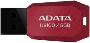 ADATA DASHDRIVE UV100 8GB USB2.0 FLASH DRIVE RED