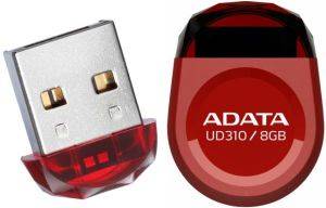 ADATA AUD310-8G-RRD DASHDRIVE DURABLE UD310 JEWEL LIKE 8GB USB2.0 FLASH DRIVE RED