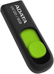 ADATA DASHDRIVE UV120 8GB USB2.0 FLASH DRIVE BLACK/GREEN