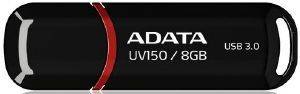 ADATA DASHDRIVE UV150 8GB USB3.0 FLASH DRIVE BLACK