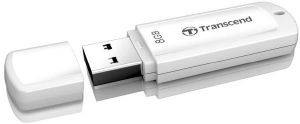 TRANSCEND TS8GJF370 JETFLASH 370 8GB USB2.0 FLASH DRIVE WHITE