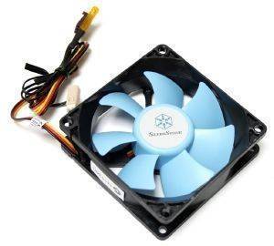 SILVERSTONE SUSCOOL 81 80MM SKY BLUE BLADE FAN BLACK