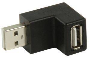 VALUELINE VLCP60940B USB A MALE - USB A FEMALE 270 HOOKED USB2.0 ADAPTER