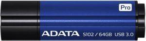 ADATA S102 PRO 64GB USB3.0 FLASH DRIVE BLUE