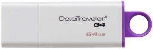 KINGSTON DTIG4/64GB DATATRAVELER G4 64GB USB3.0 FLASH DRIVE VIOLET